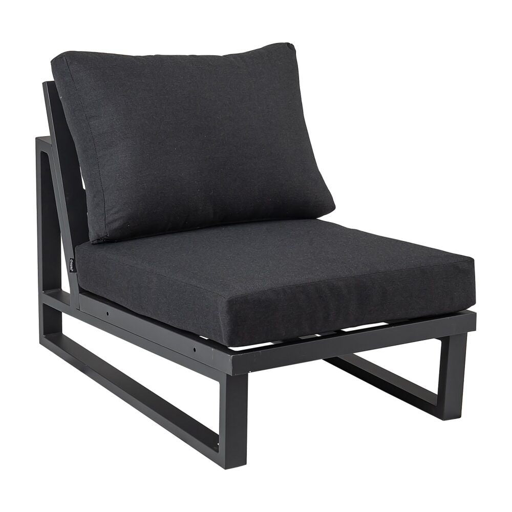 Maroochydore 6 Piece Outdoor Lounge Set, Charcoal Grey Aluminium