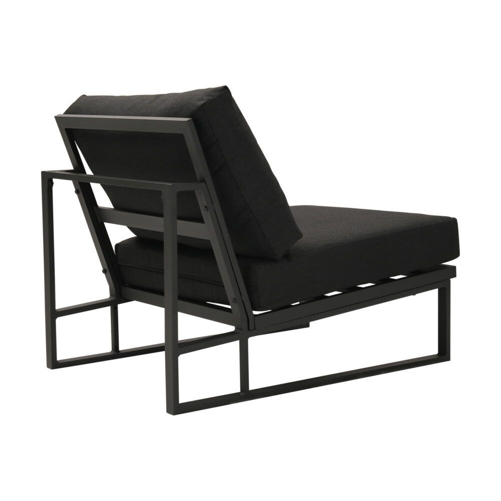 Maroochydore 6 Piece Outdoor Lounge Set, Charcoal Grey Aluminium
