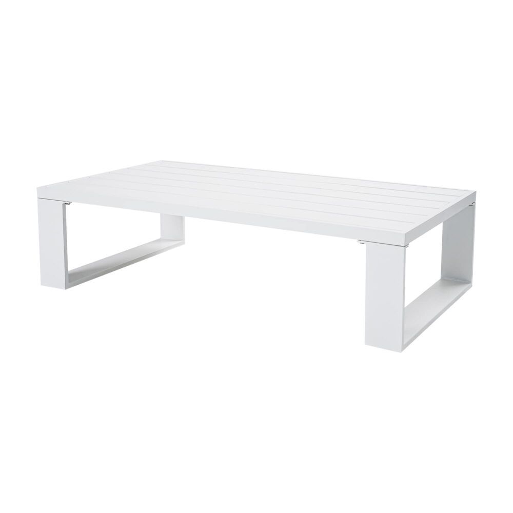 Maroochydore 6 Piece Outdoor Lounge Set, White Aluminium