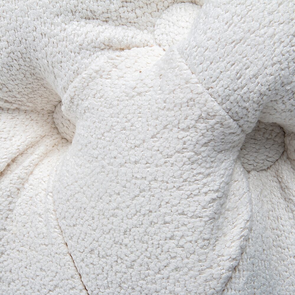 Elsa Tufted Ottoman Beach Boucle White Rectangular Versatile Accent Piece — Allure Home Collections