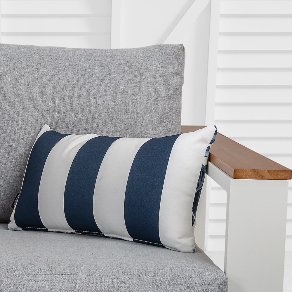 Bicolour Outdoor Lumbar Cushion — Reversible Design — Allure Home Collections