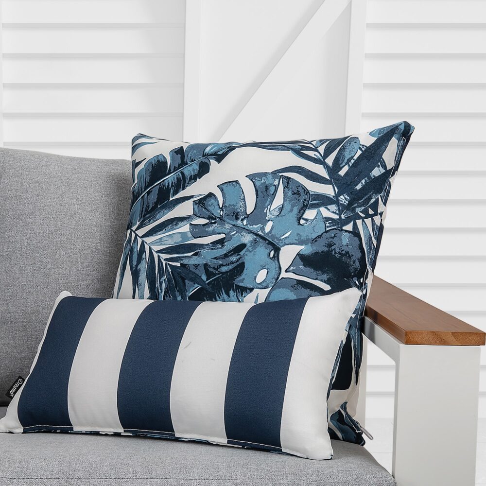 Bicolour Outdoor Lumbar Cushion — Reversible Design — Allure Home Collections