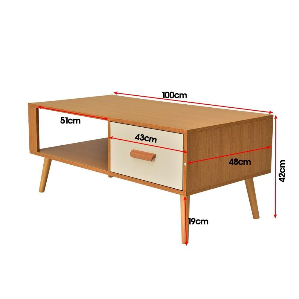 Kanumbra Coffee Table, Natural and White