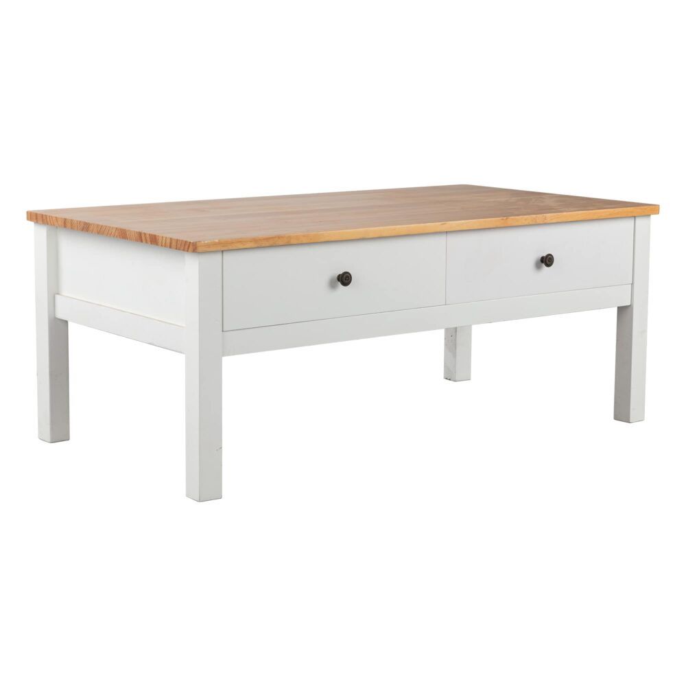 Eildon Coffee Table, White and Timber