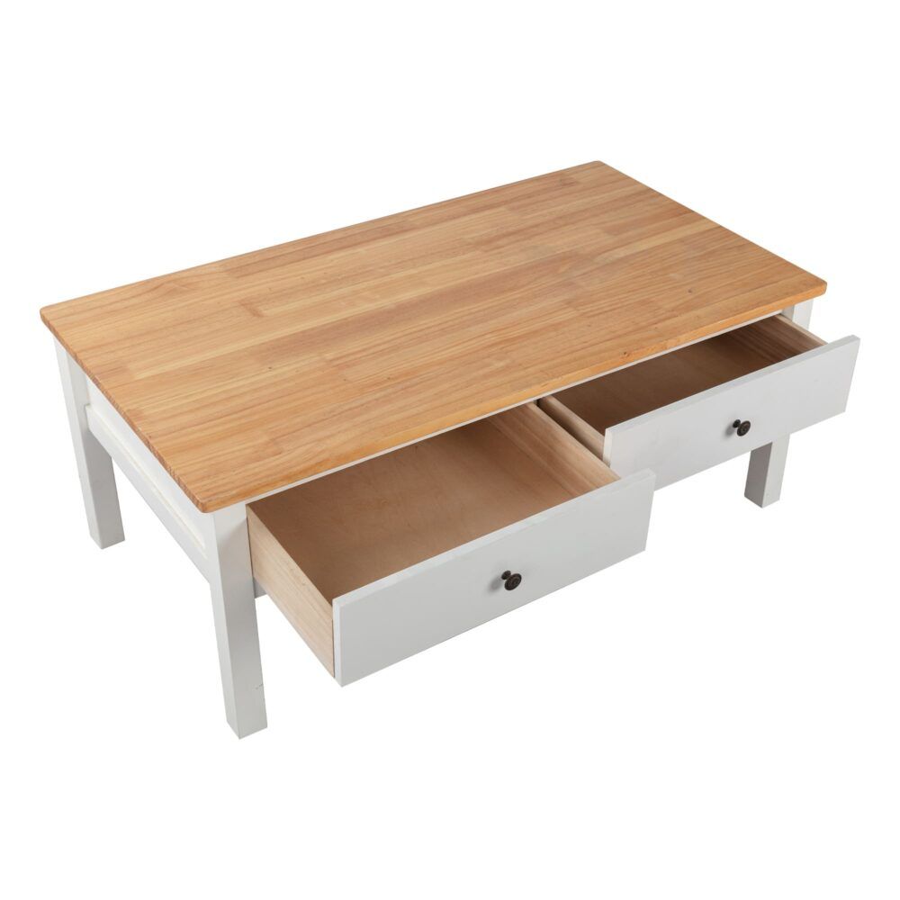Eildon Coffee Table, White and Timber