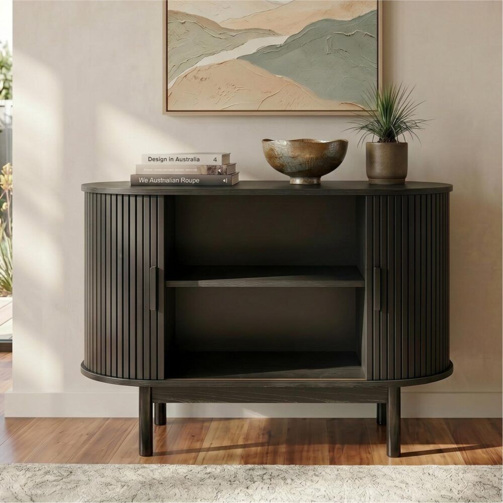 Overland Corner 2 Door Buffet Sideboard, Black