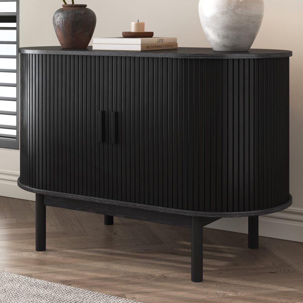 Overland Corner 2 Door Buffet Sideboard, Black