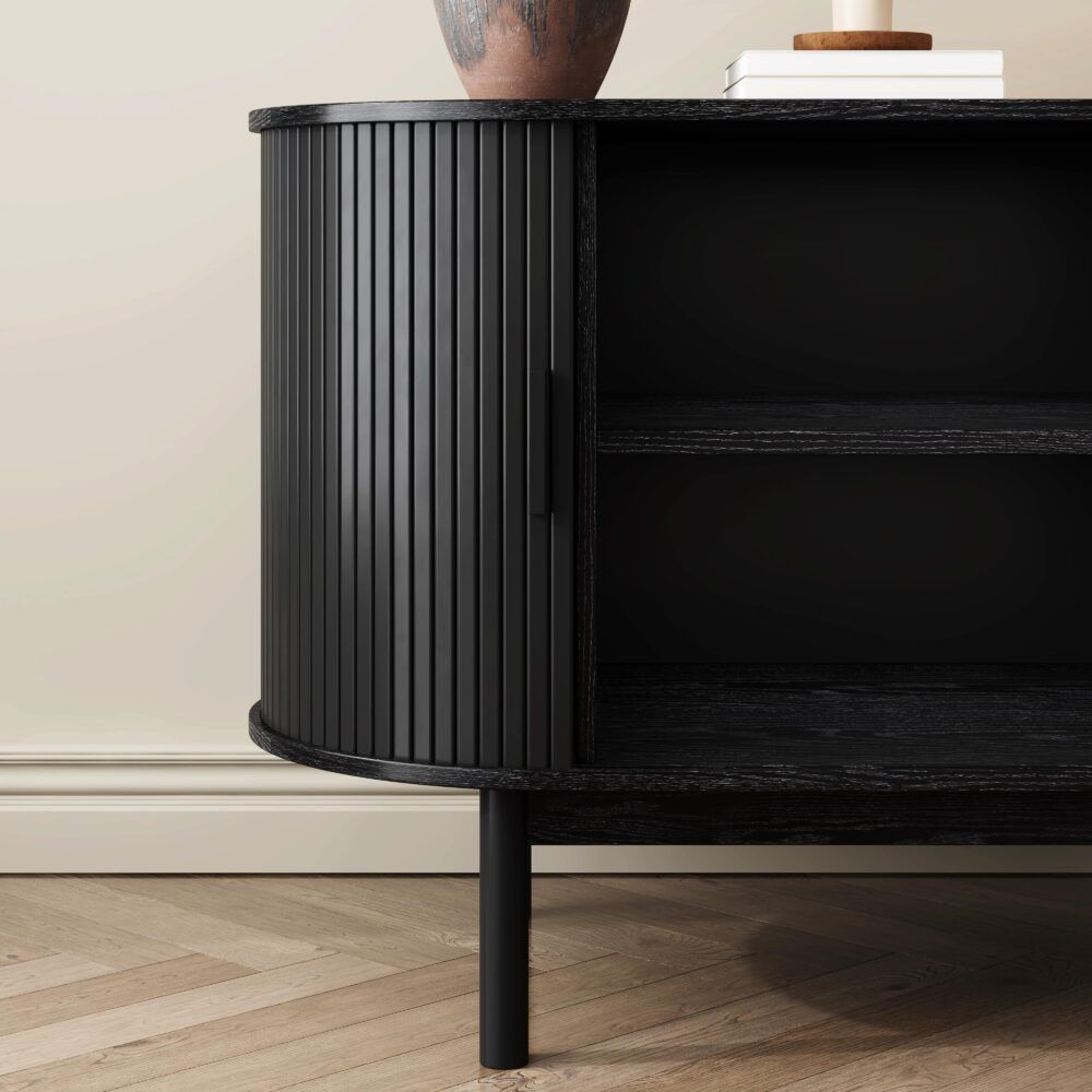 Overland Corner 2 Door Buffet Sideboard, Black