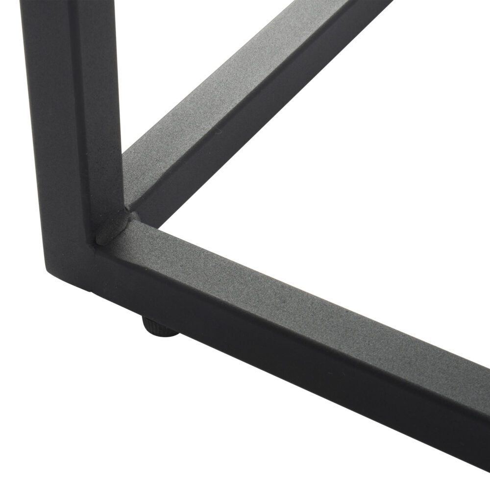 Glenburn Coffee Table, Glass Top Black Frame