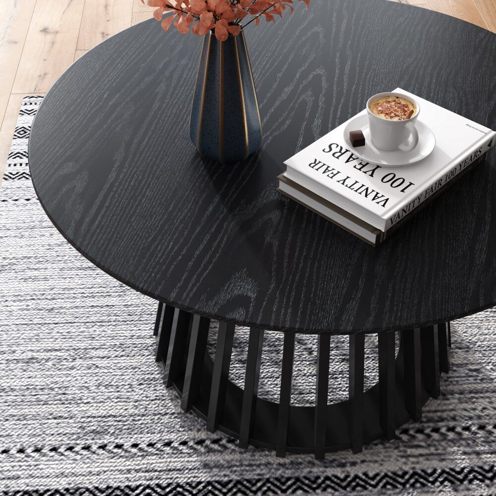 Molesworth Round Coffee Table, Black