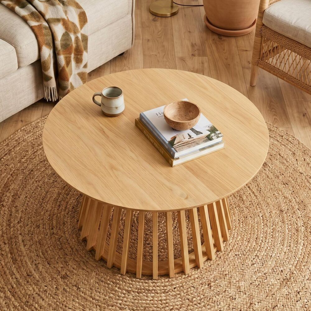 Yea Round Coffee Table, Natural Timber