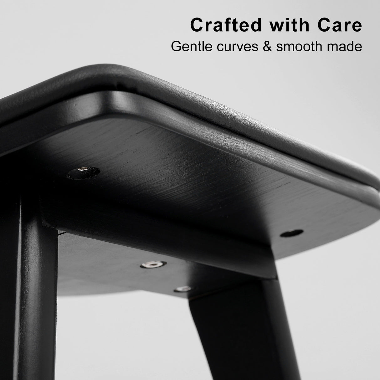 Blairgowrie Wooden Bar Stool, Black 2pcs