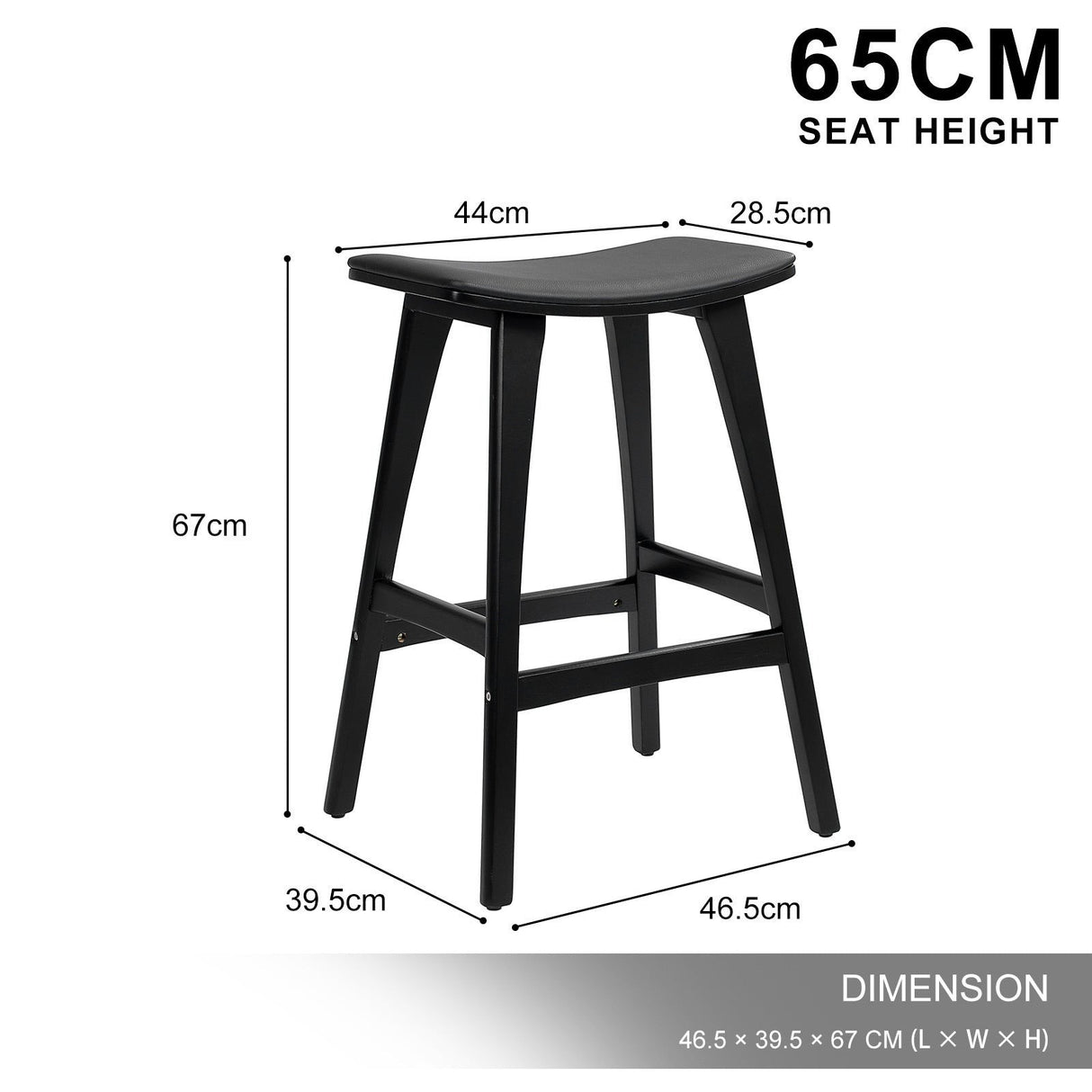 Point Leo black bar stool in a modern Australian kitchen view 12
