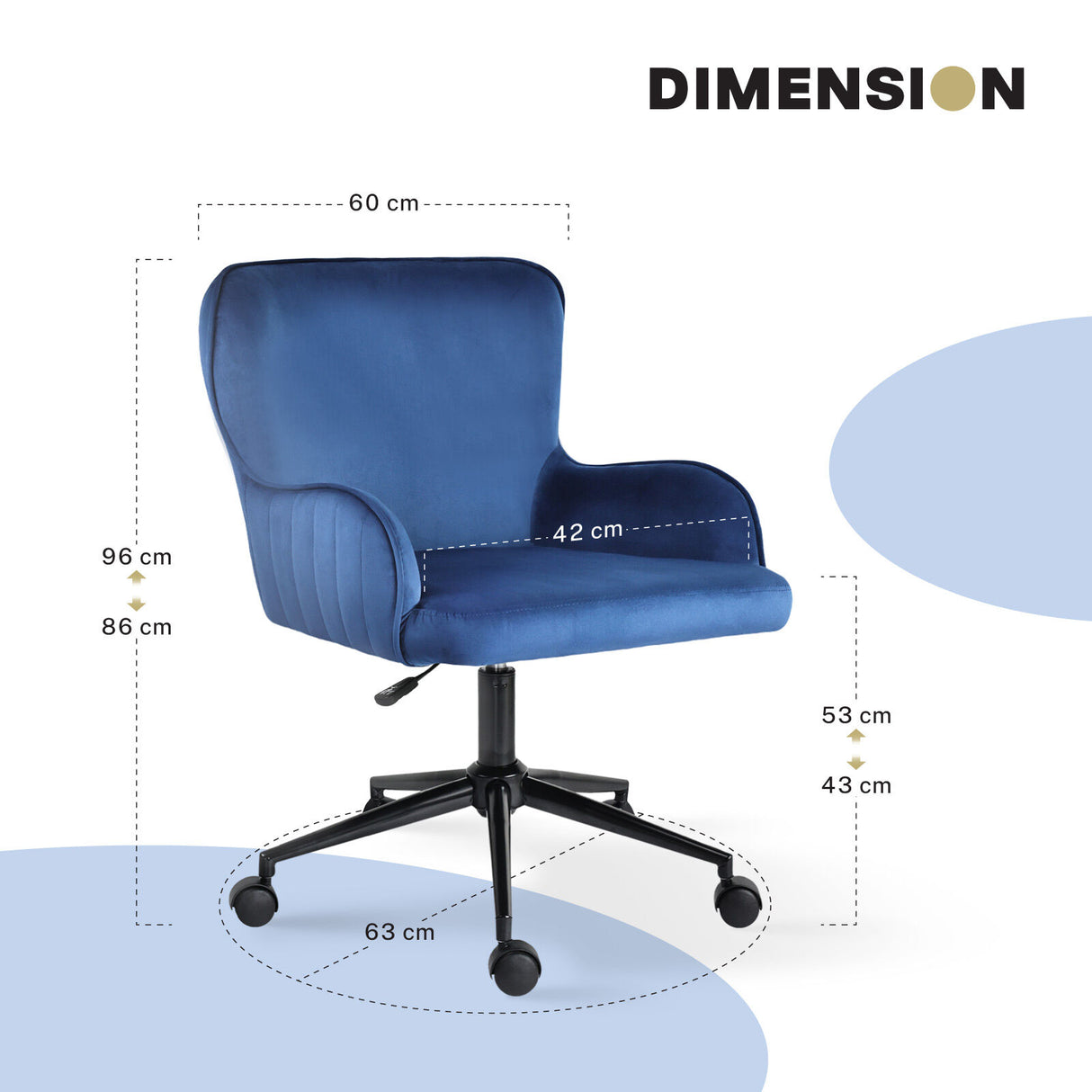 Balingup Office Chair, Blue