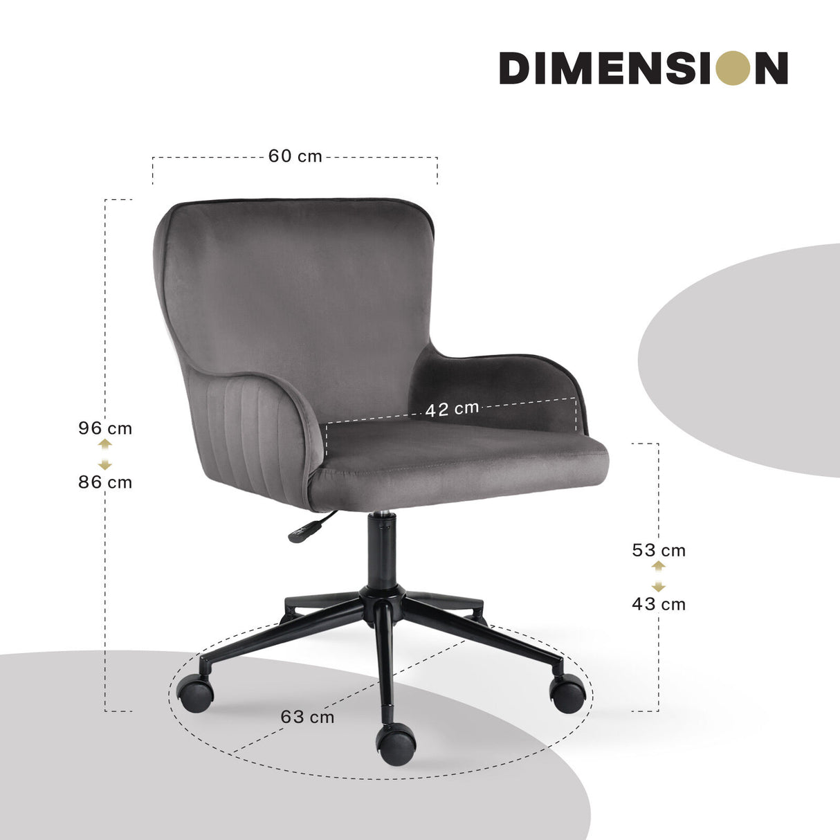 Balingup Office Chair, Grey