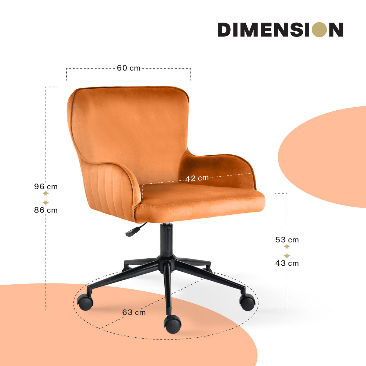 Balingup Office Chair, Orange
