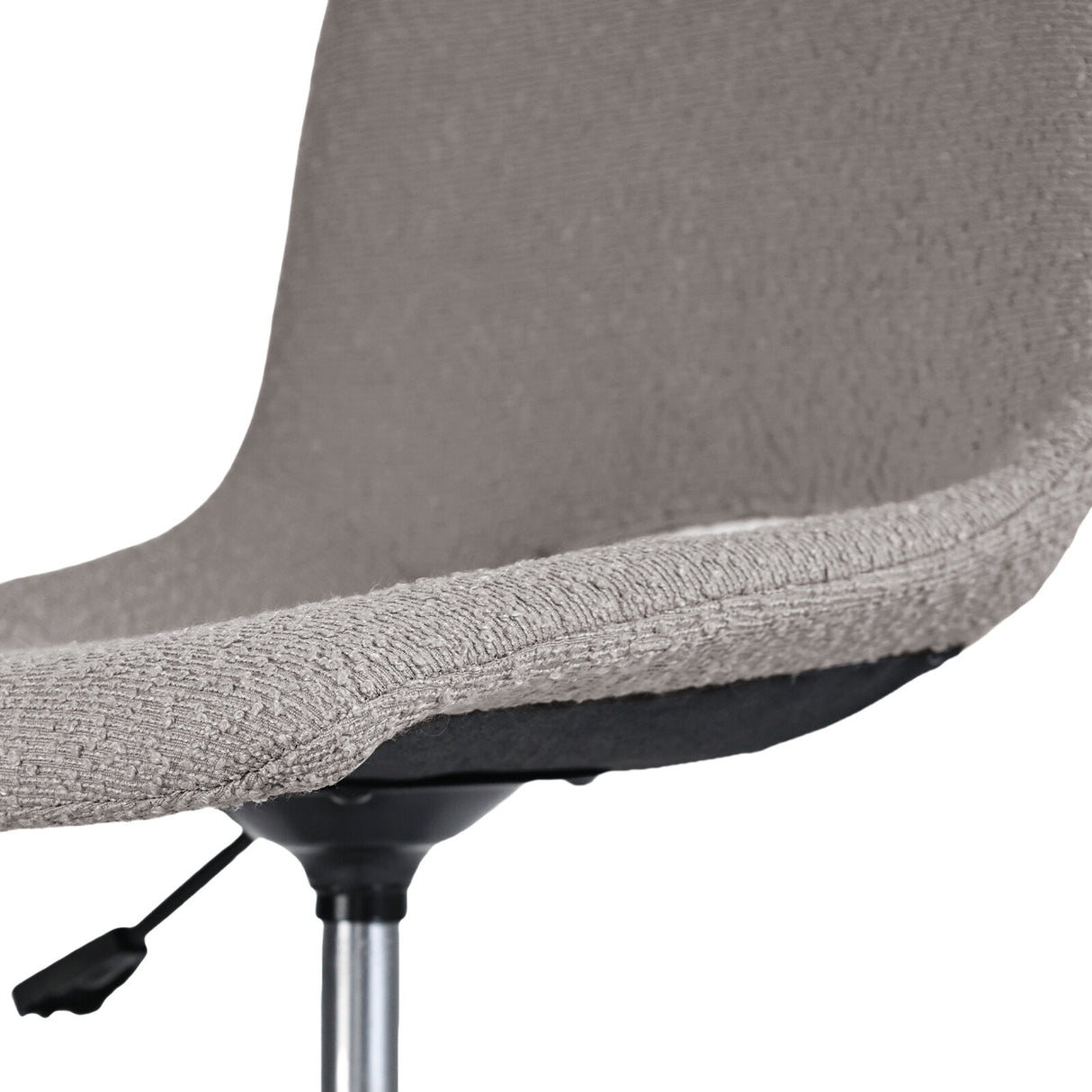 Applecross grey loop yarn fabric armless swivel office chairs set of two