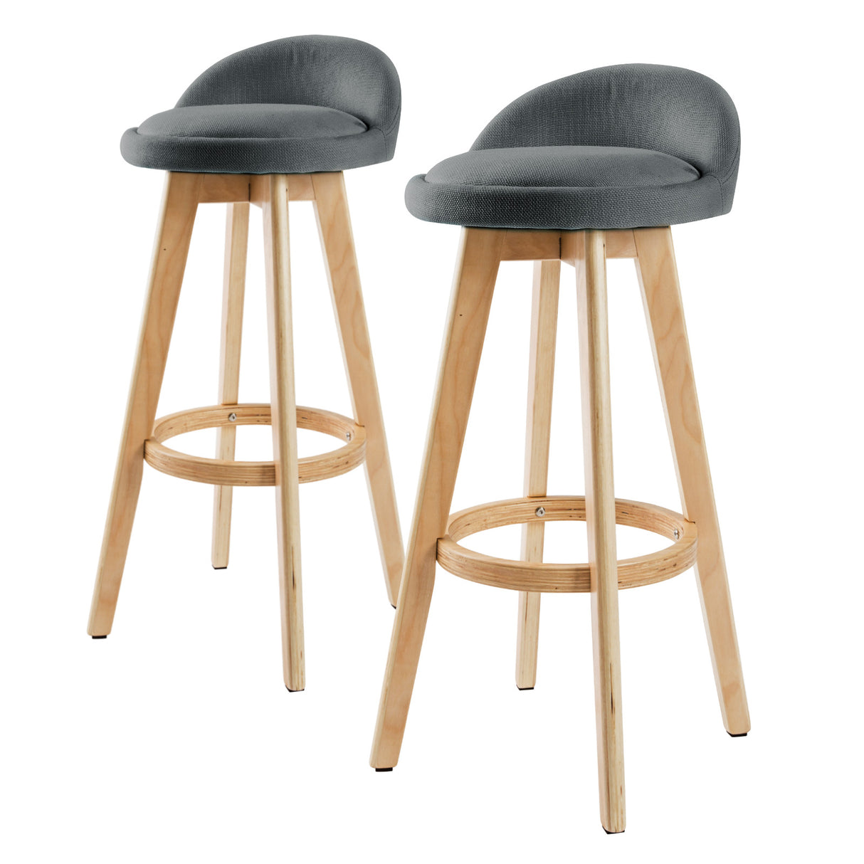 Leila bar stool close-up showing solid wood grain and tapered leg detail — Allure Home Collections