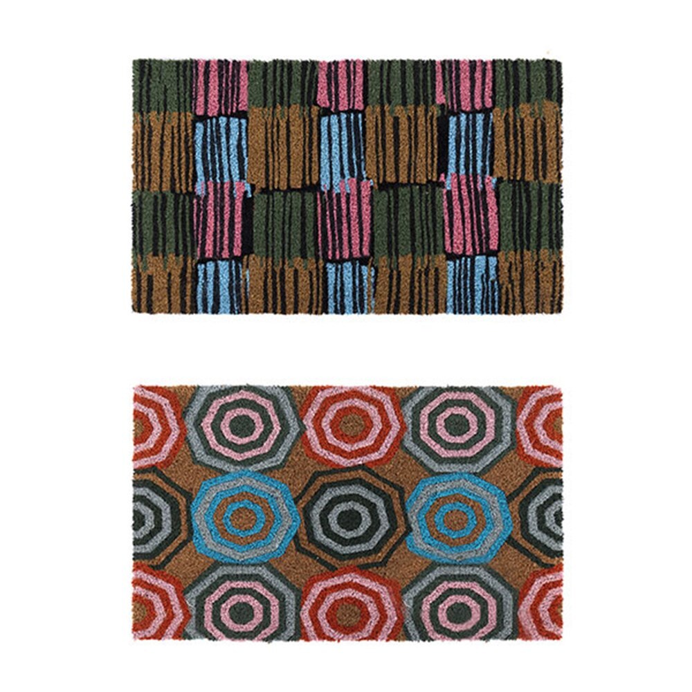 YES4HOMES Cursive Coconut Coir Doormats — Pack of 2, 45 x 75cm — Allure Home Collections