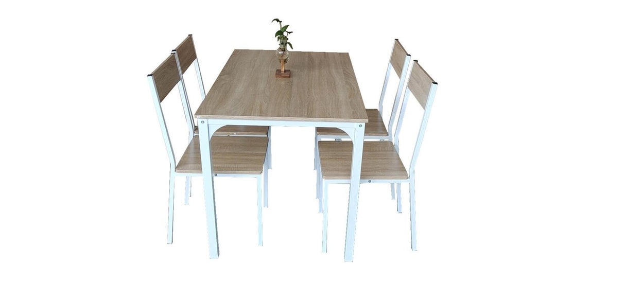 Norton Summit white metal and MDF dining set in a modern dining room