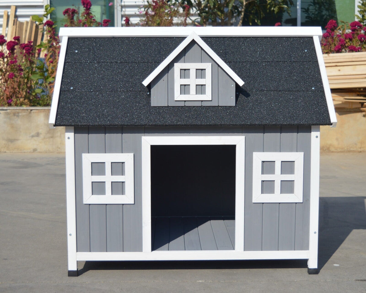 Gracetown Timber Dog Kennel, Grey, view 3