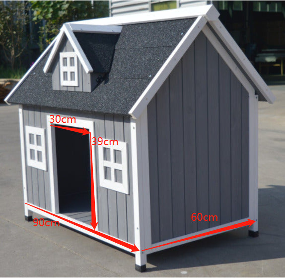 Gracetown Timber Dog Kennel, Grey, view 6