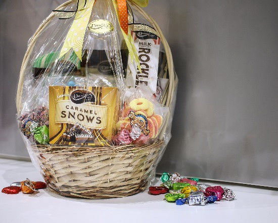 Indulgence Chocolate Gift Basket filled with chocolates and sweets