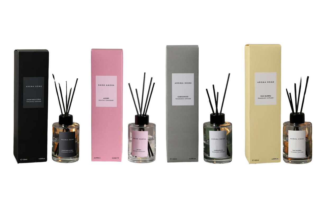 Aroma Reed Diffuser 120ml — Lemon Basil Citrus and Other Fragrances — Allure Home Collections