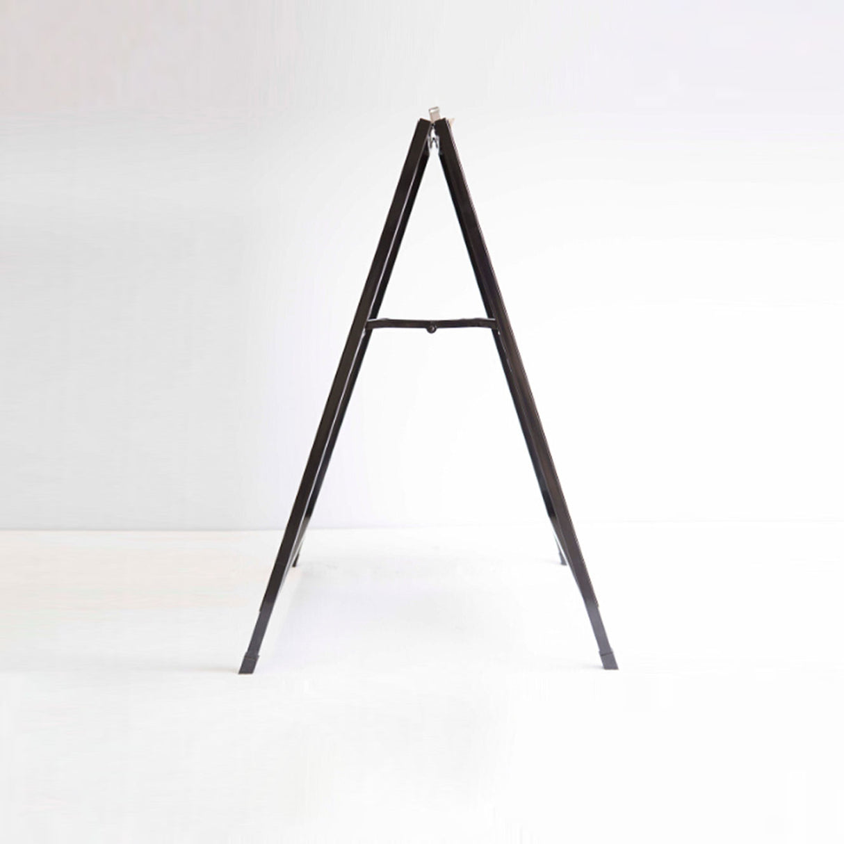 Black powder coated steel A-board sign, view 3
