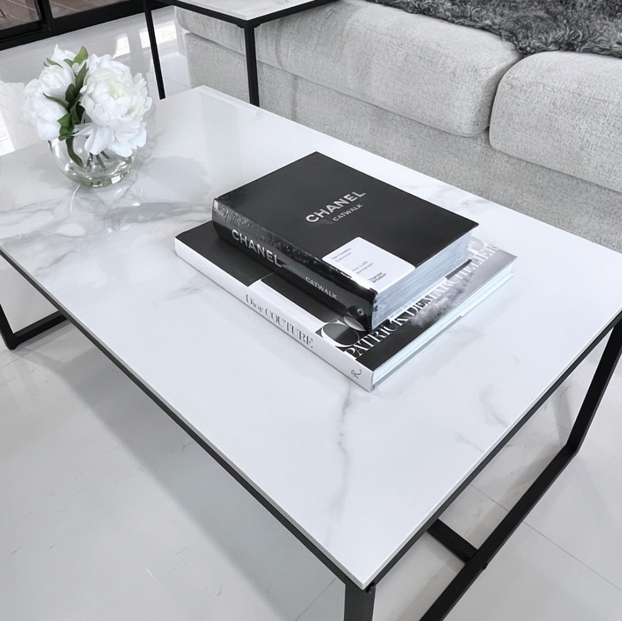 Chirnside Marble Coffee Table, White