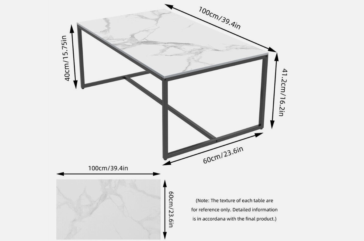 Chirnside Marble Coffee Table, White