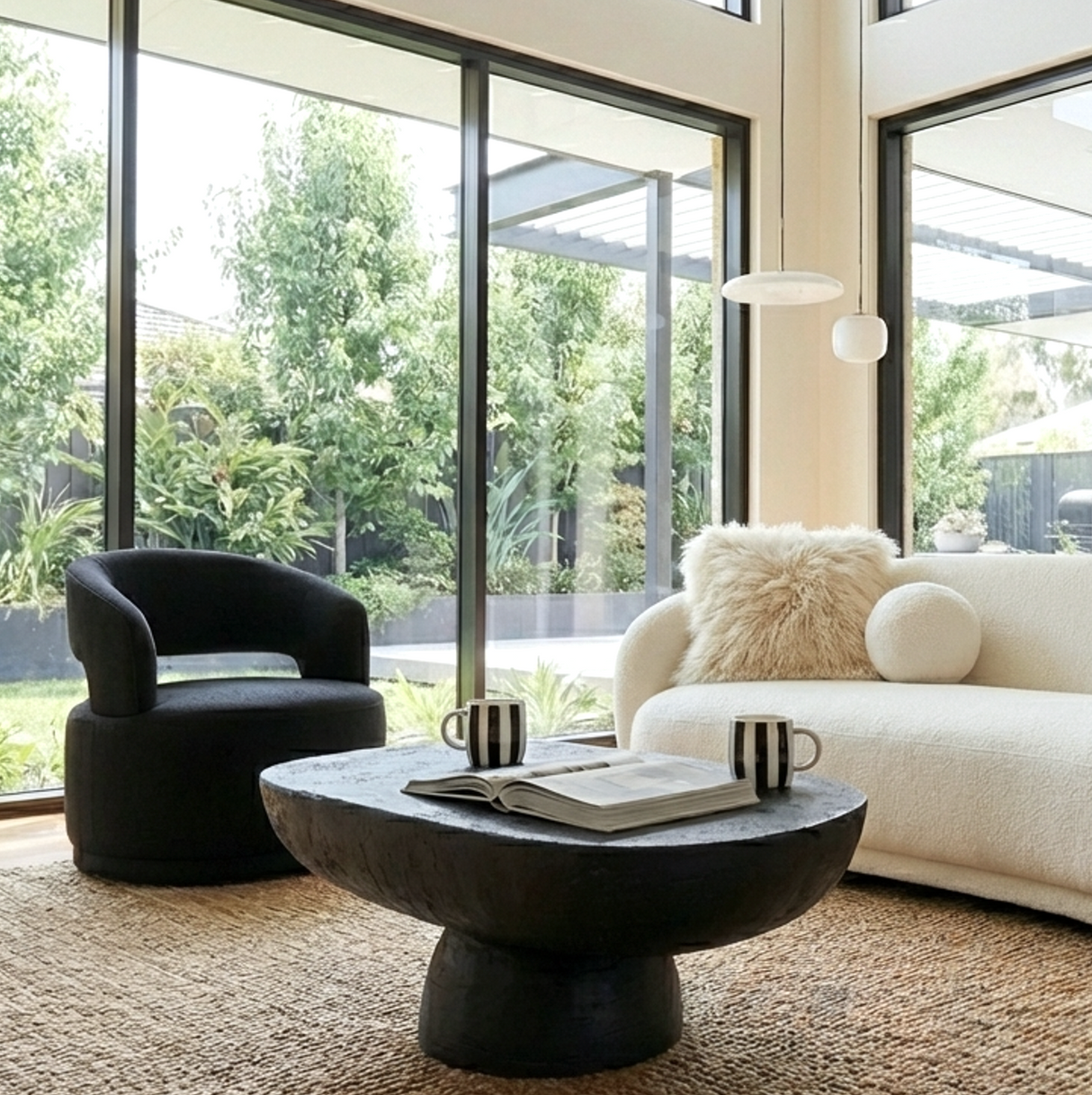 Empress Swivel Armchair, Black