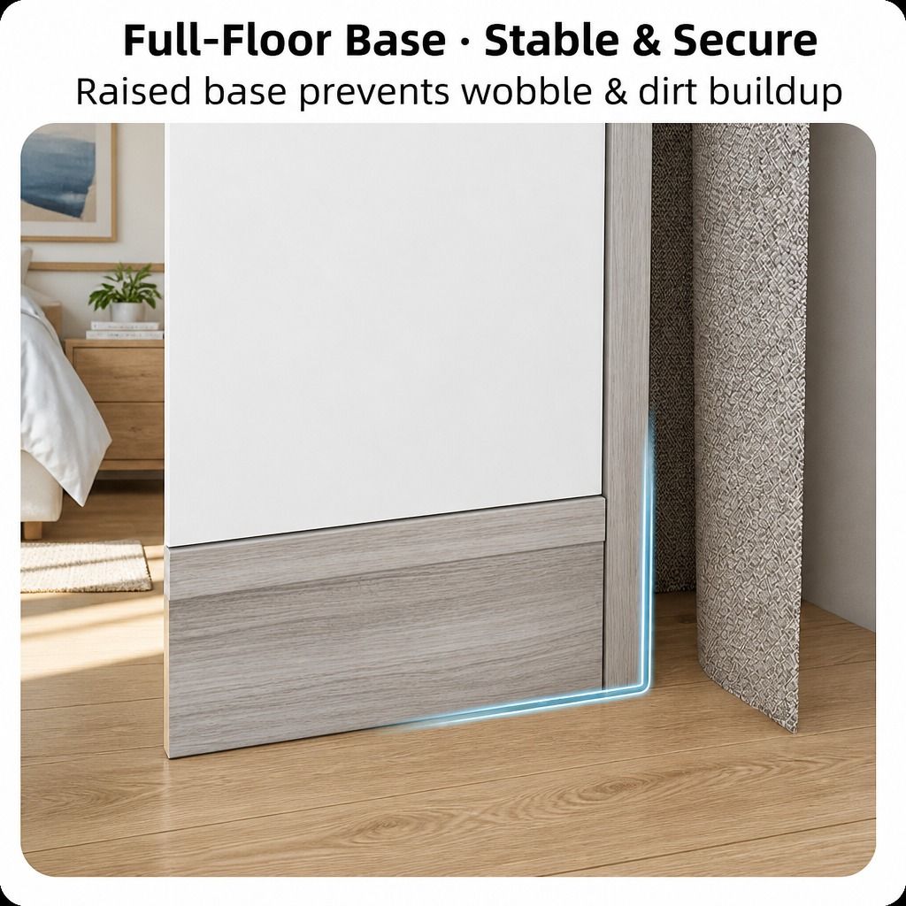 Eureka Curved Bedside Table, Light Grey