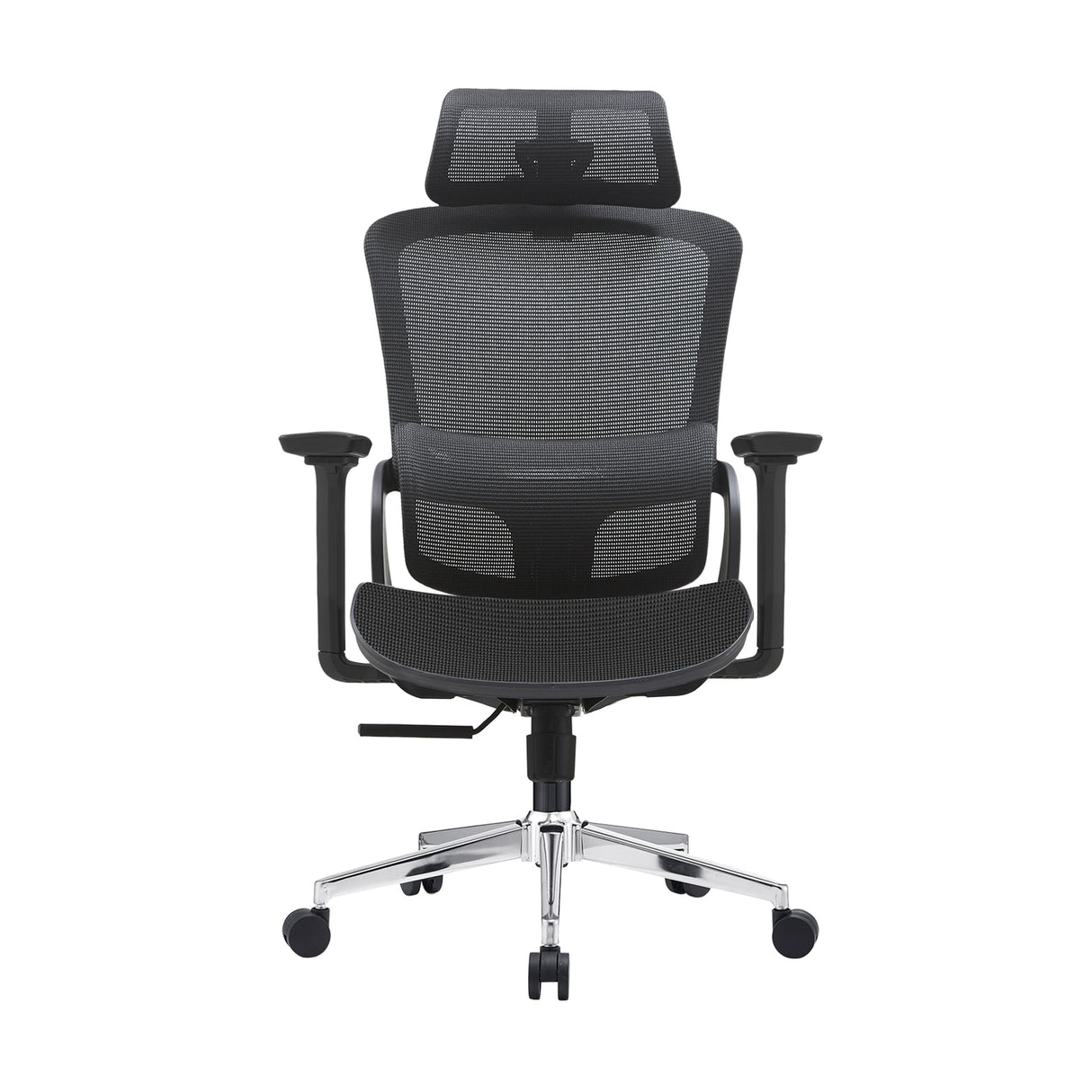 Mount Barker black full mesh ergonomic office chair with headrest