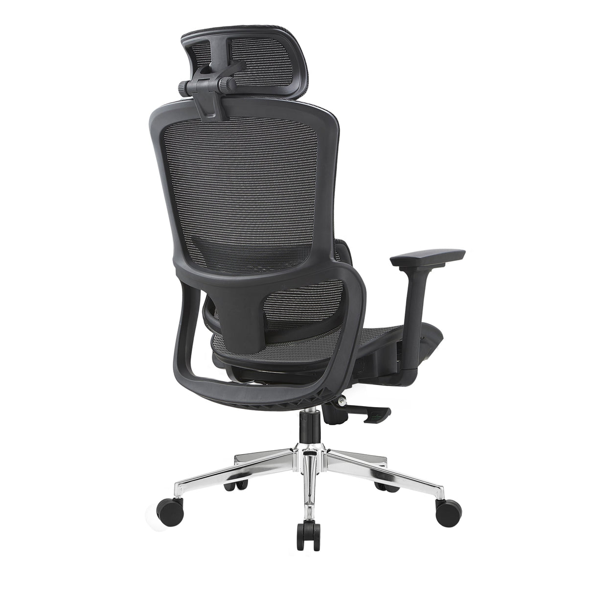 Mount Barker black full mesh ergonomic office chair with headrest