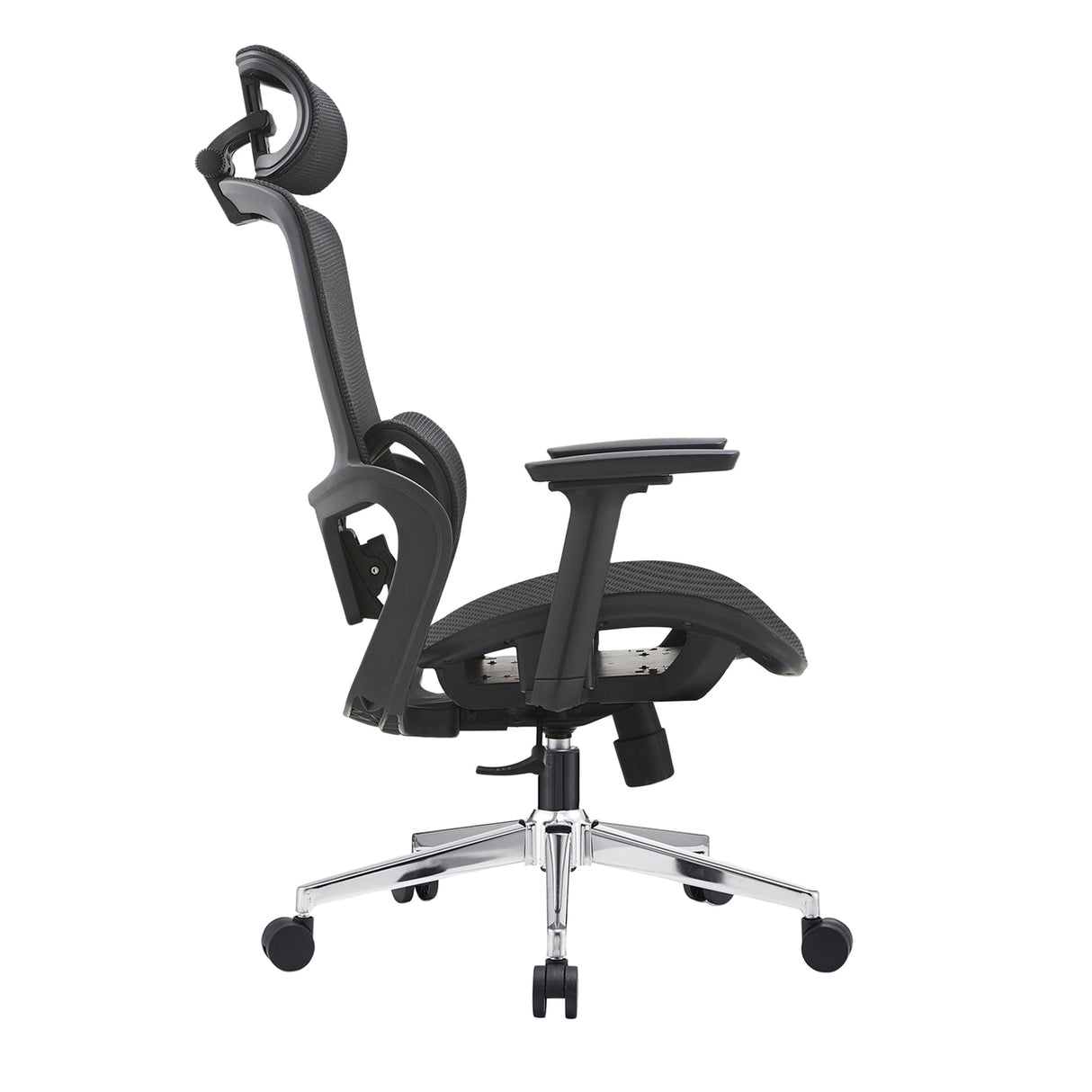 Mount Barker black full mesh ergonomic office chair with headrest