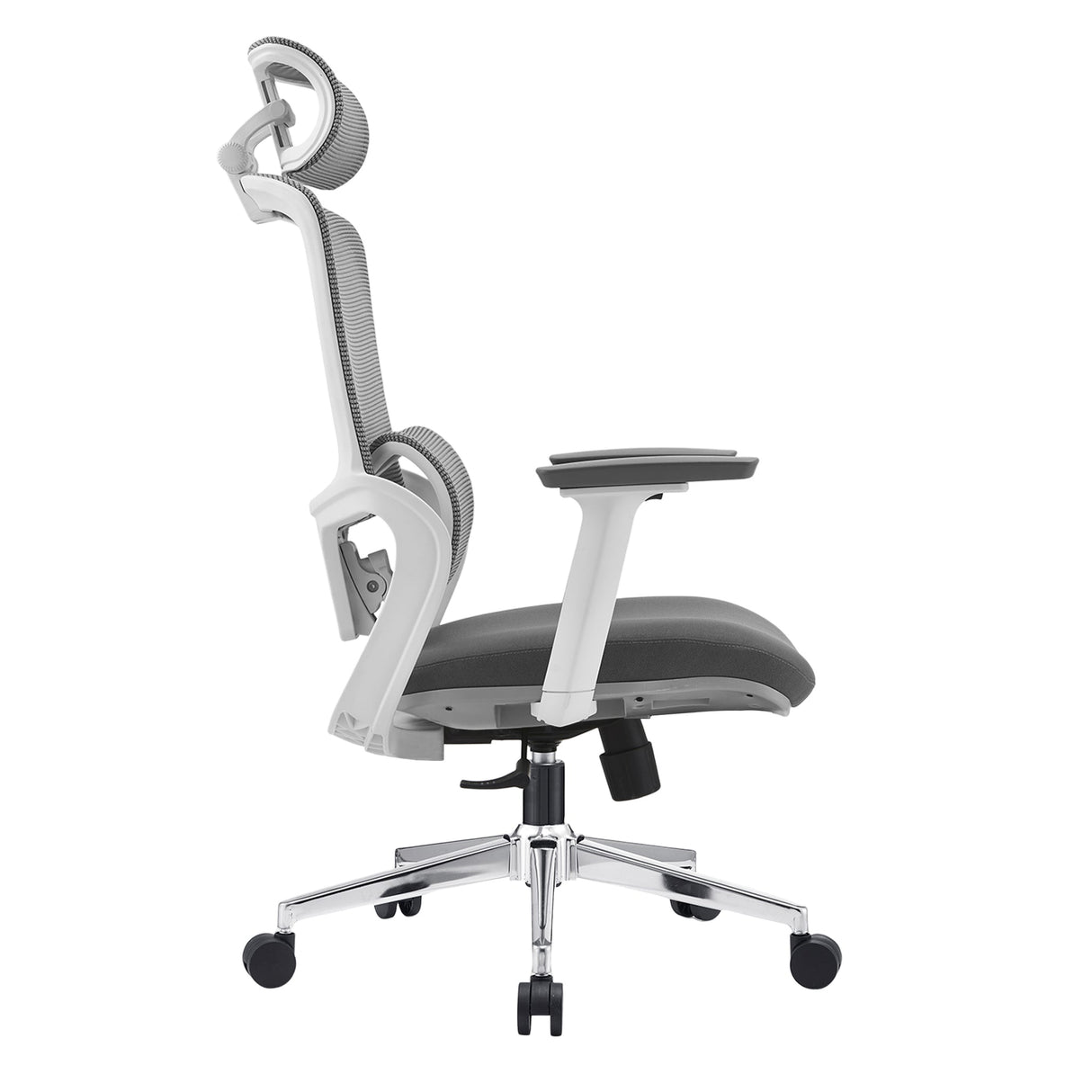 Moora grey high back ergonomic mesh office chair with 3D headrest and armrests