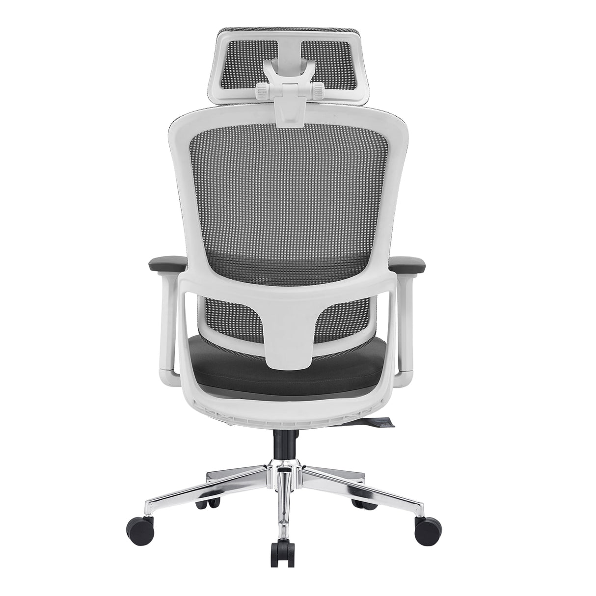 Moora grey high back ergonomic mesh office chair with 3D headrest and armrests