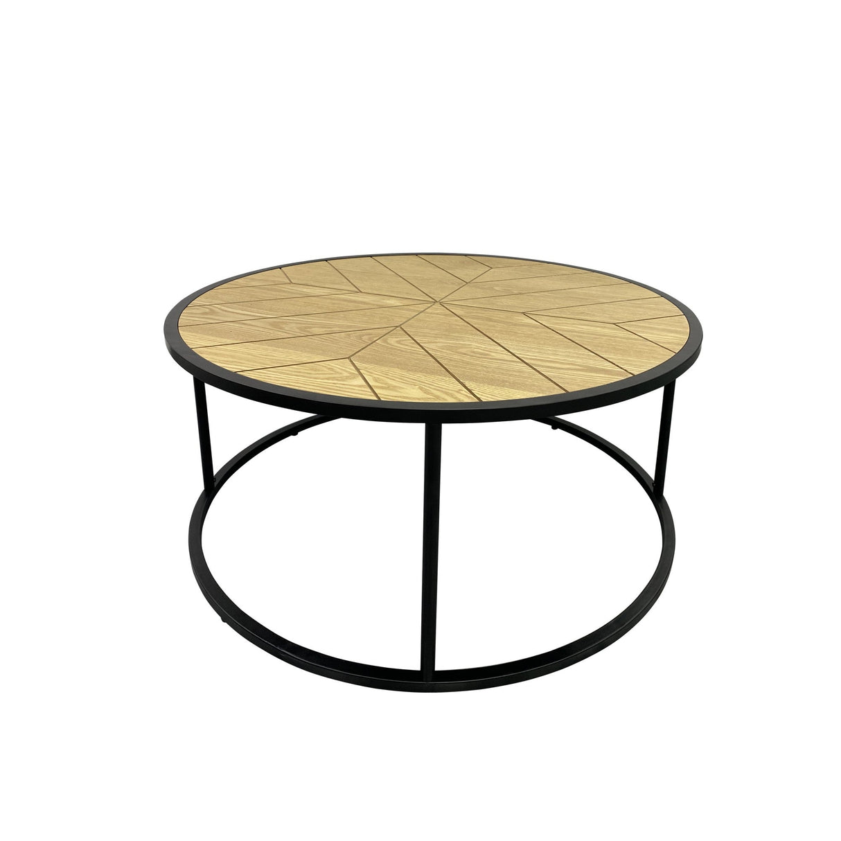 Ghin Ghin black and natural timber coffee table in a modern living room