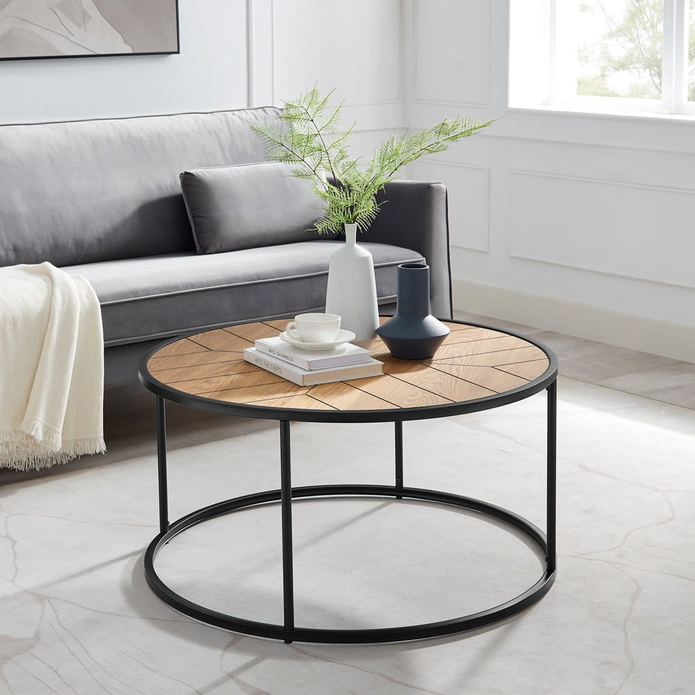 Ghin Ghin Coffee Table, Black and Natural