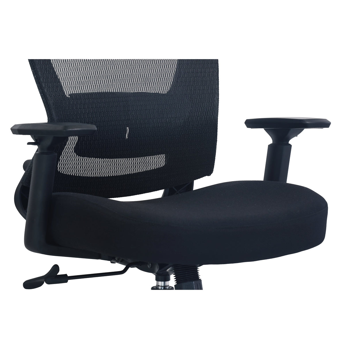 Kojonup black fabric seat task office chair with mesh back