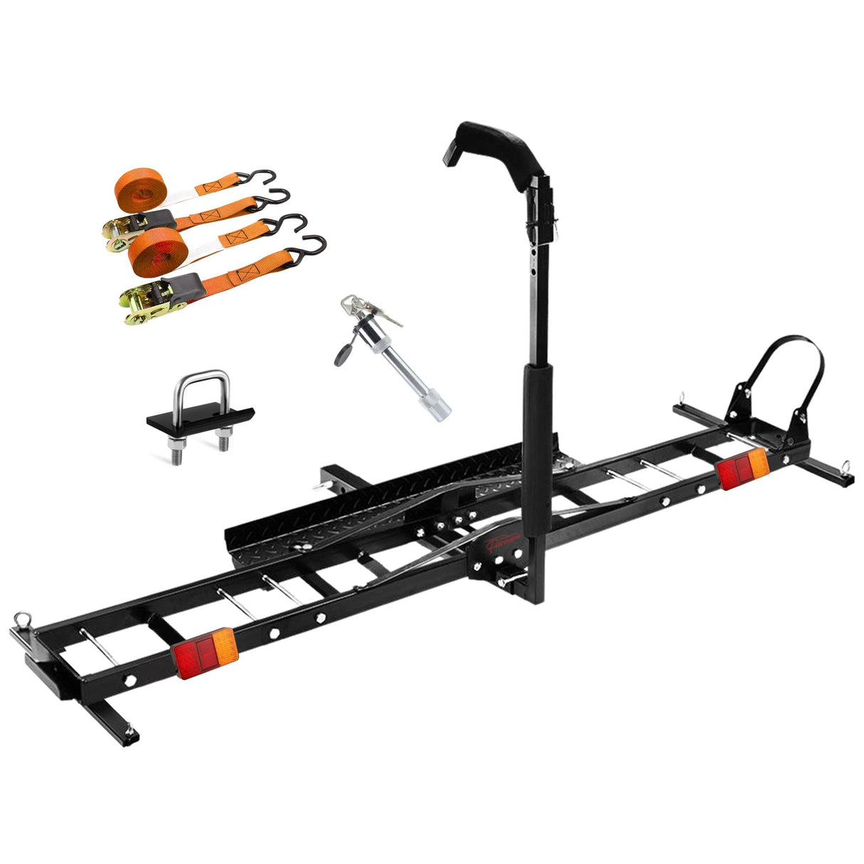 Ronse Motorcycle Carrier Rack, 227kg, 2 Inch Hitch, with Ramp and Brake Lights