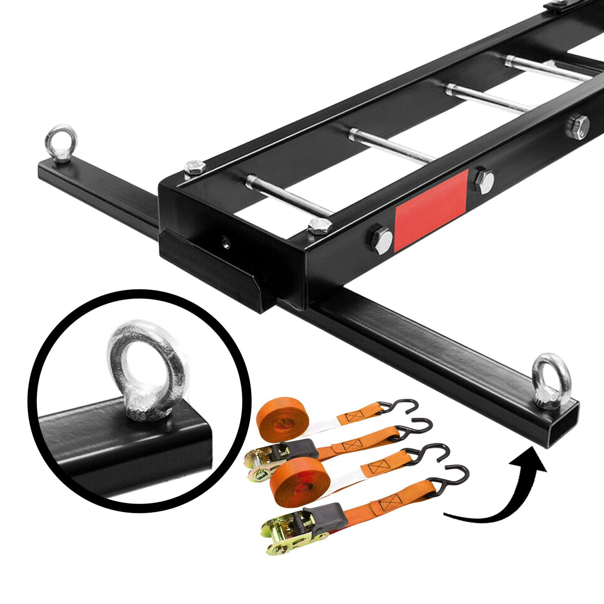 Ronse Motorcycle Carrier Rack, 227kg, 2 Inch Hitch, with Ramp and Brake Lights