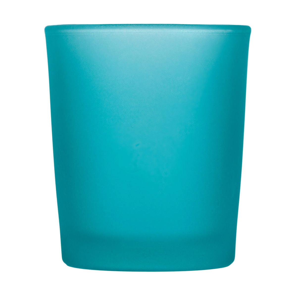 Turquoise frosted glass votive tealight candle holder, set of 10