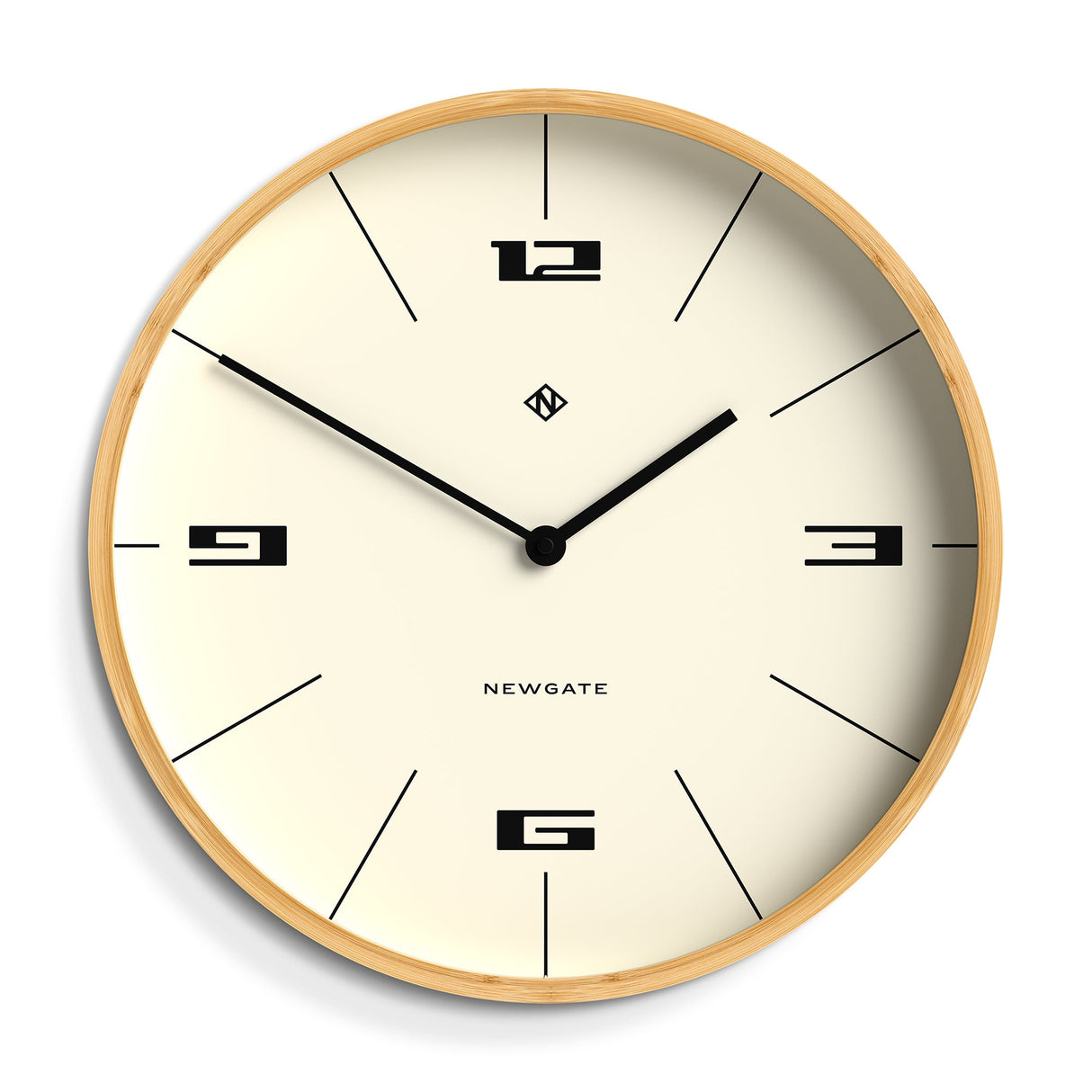Newgate Mauritius Wall Clock — Bamboo Case with Hovercraft Dial — Allure Home Collections