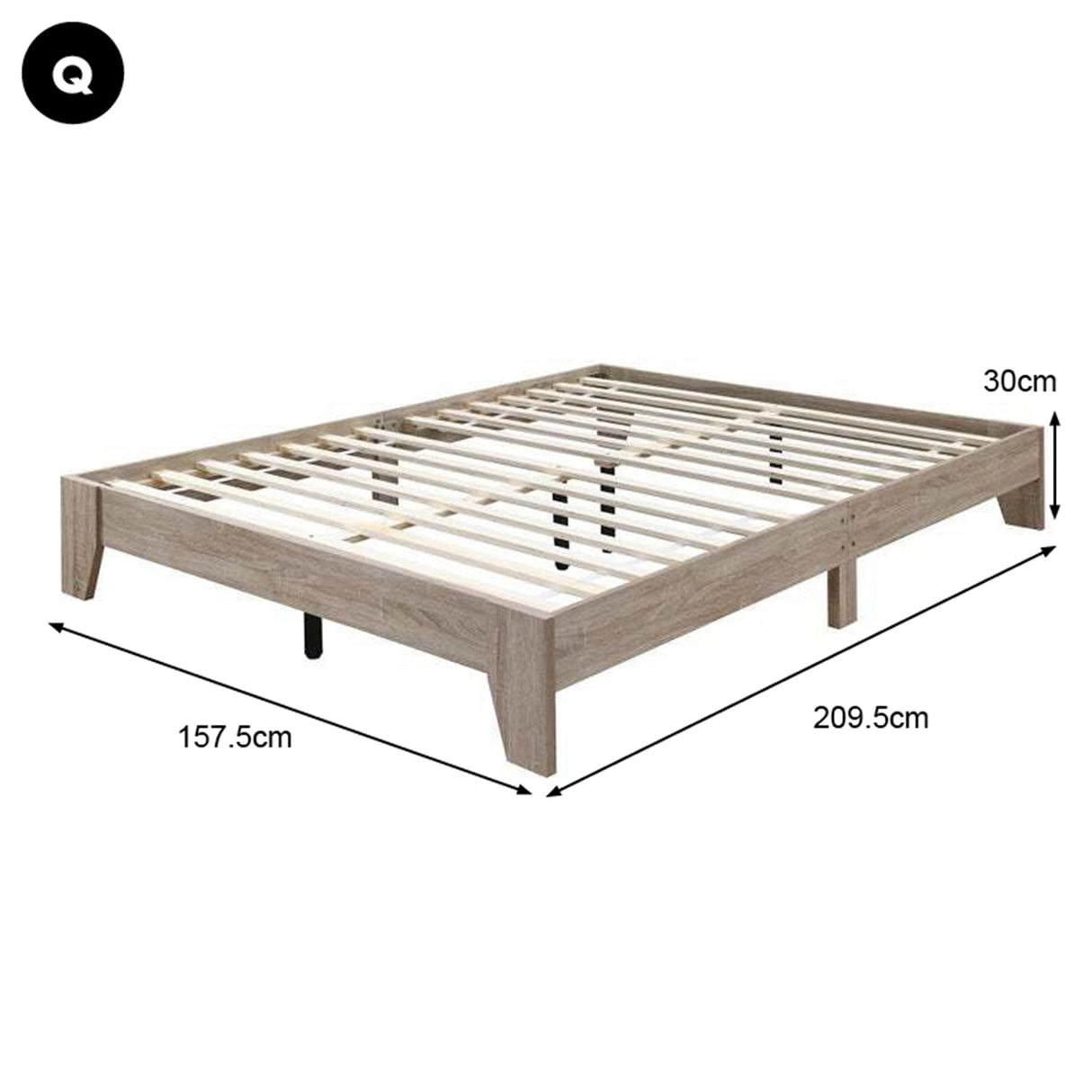 Scandi Queen Bed Base for Modern Bedrooms