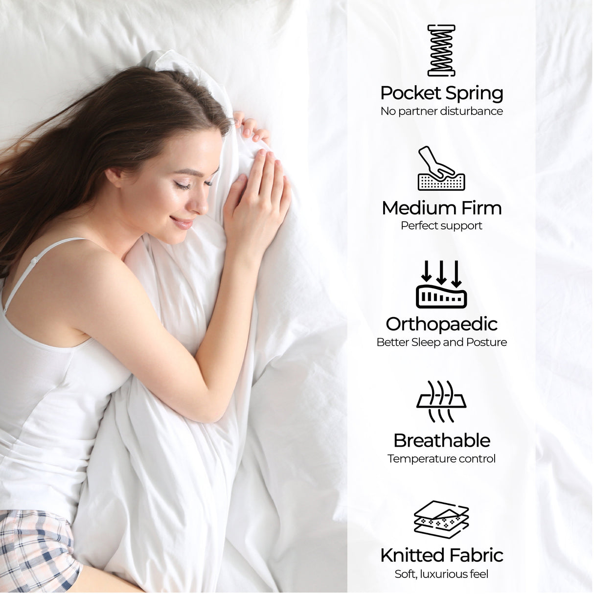 ValueSleeper 3-Zone Orthopaedic Pocket Spring Mattress — Spinal Alignment — Allure Home Collections