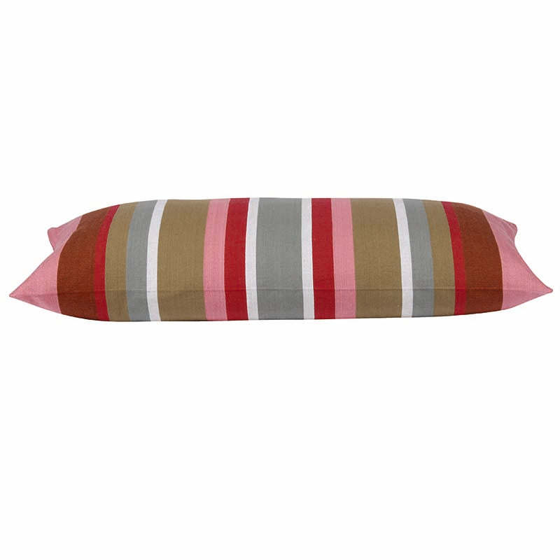 Corban Rose Pink Striped Cushion Cover — Multicoloured Rectangle 35 x 70cm — Allure Home Collections