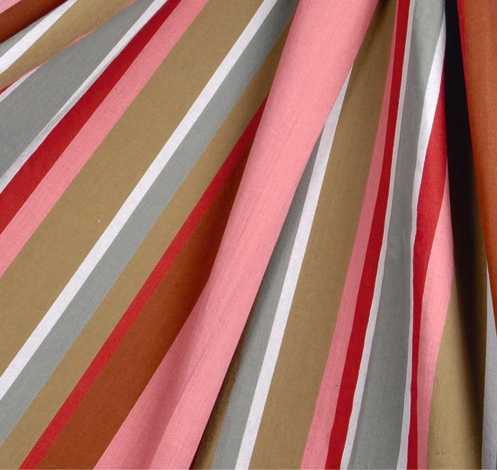 Corban Rose Pink Striped Cushion Cover — Multicoloured Rectangle 35 x 70cm — Allure Home Collections