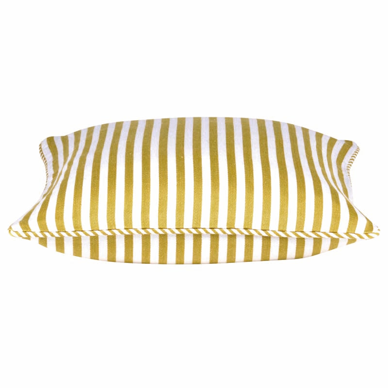 Dandi Mustard Yellow and White Striped Cushion Cover — 40 x 40cm — Allure Home Collections